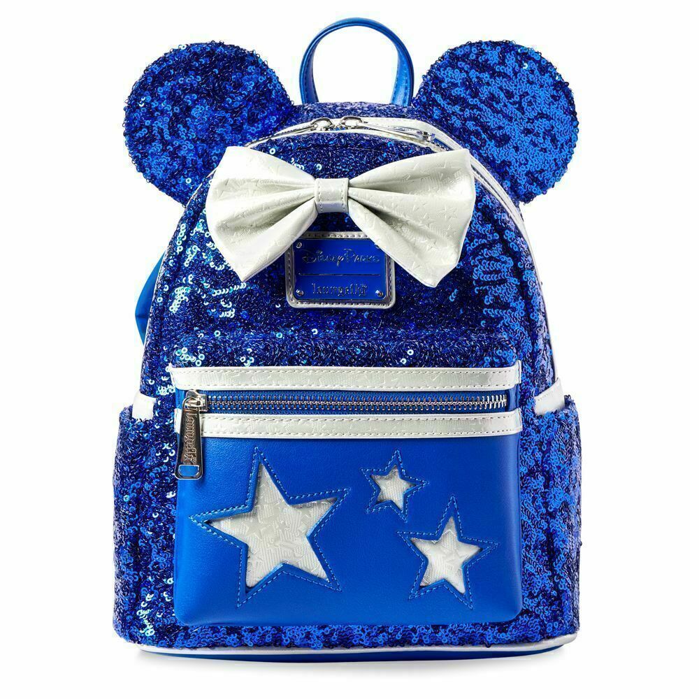 Loungefly Disney Parks Mickey Mouse Dream Comes True Black Sequin Backpack